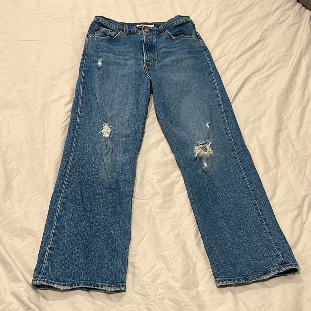 Levi’s vintage wash ribcage straight ankle jeans size 29